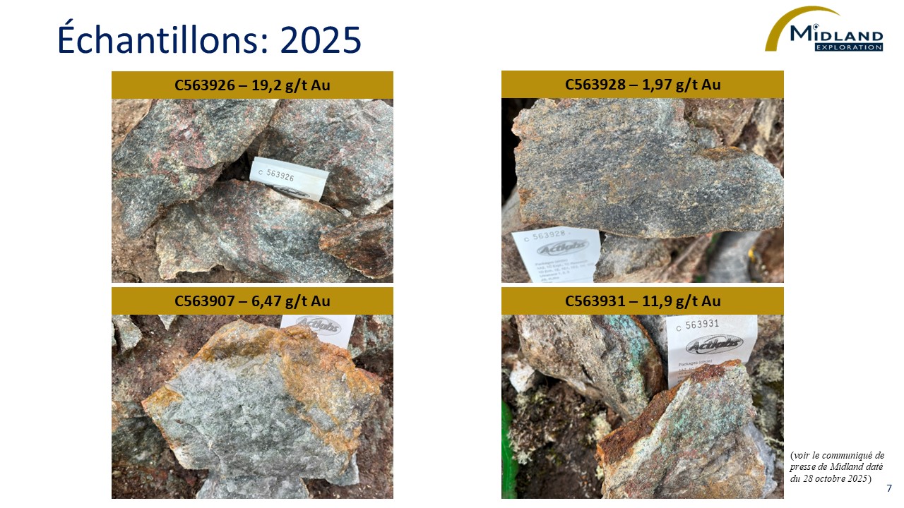 Figure 7 Échantillons 2025