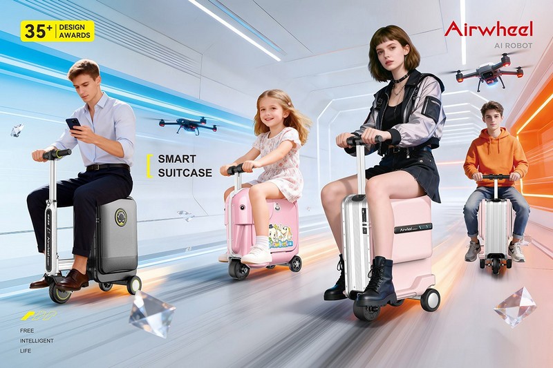 Airwheel Launches AI Suitcase Redefines Smart Travel – Luxury Intelligent Rideable Electric Cabin Suitcase for the Future of Mobility