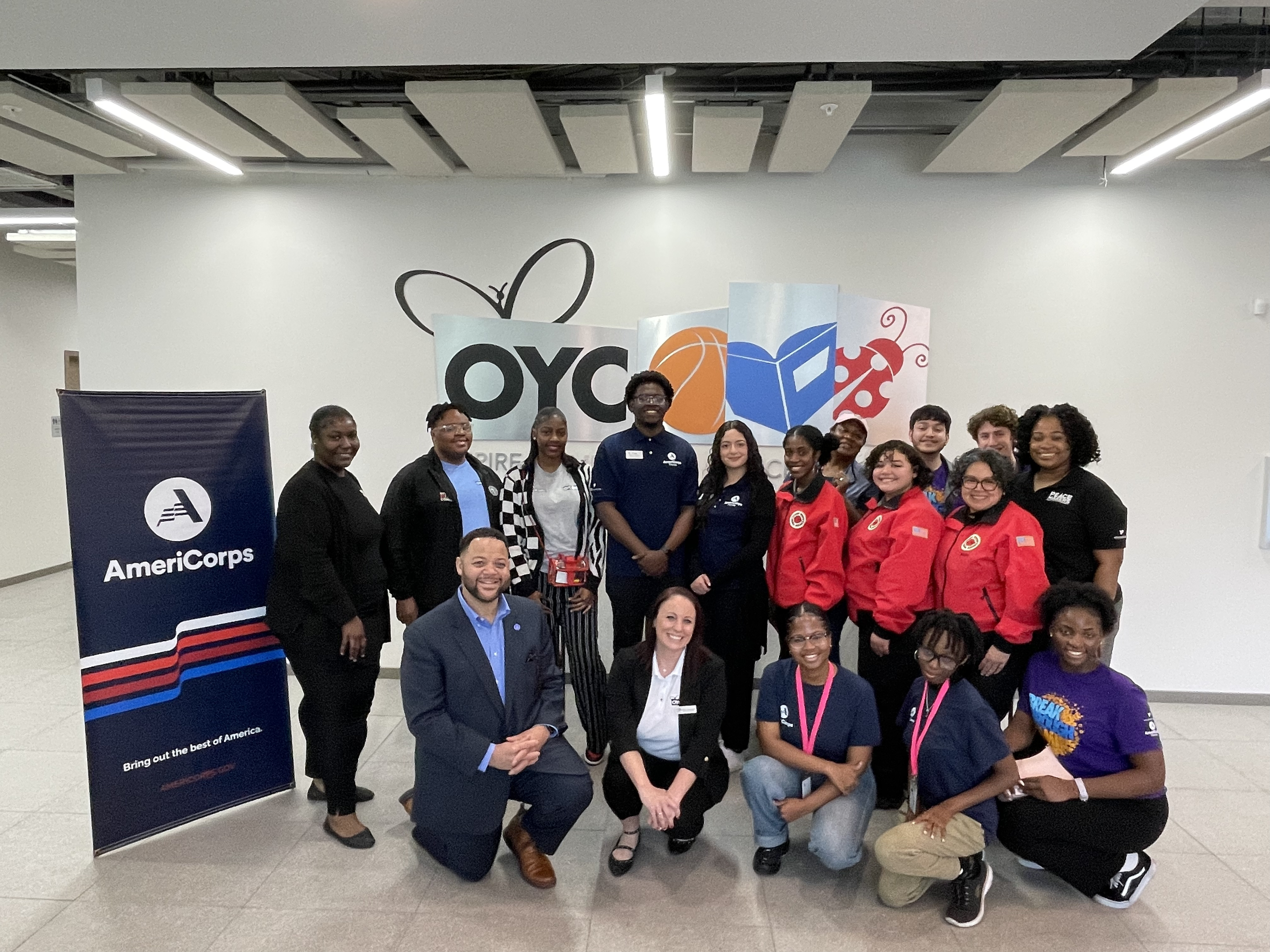 CEO Smith with AmeriCorps members