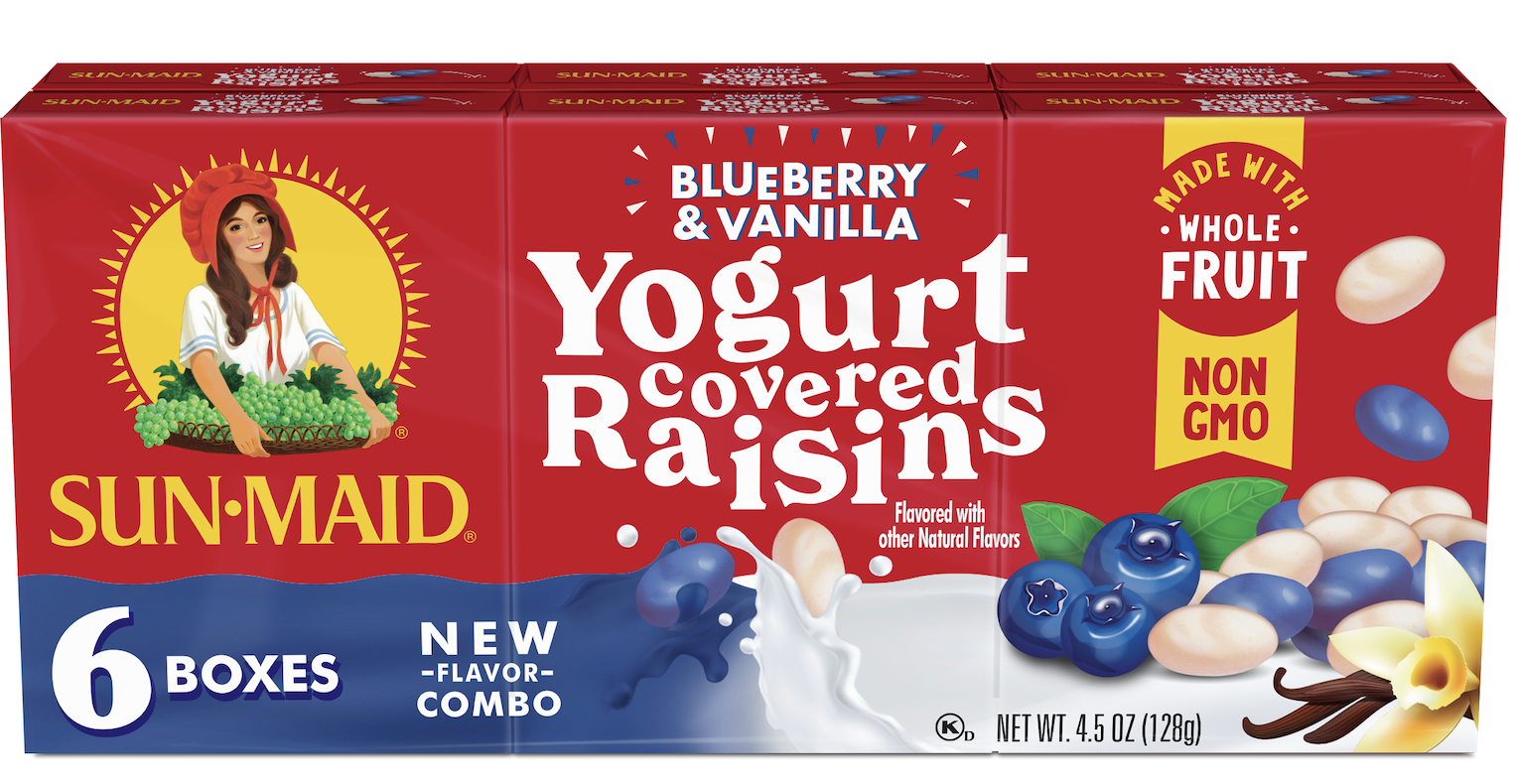 Sun-Maid® Launches All-New Blueberry & Vanilla Yogurt-Covered Raisins