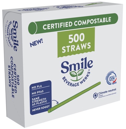 Smile Beverage Werks® Disrupts Single-Use Straw Market with Biodegradable Straw