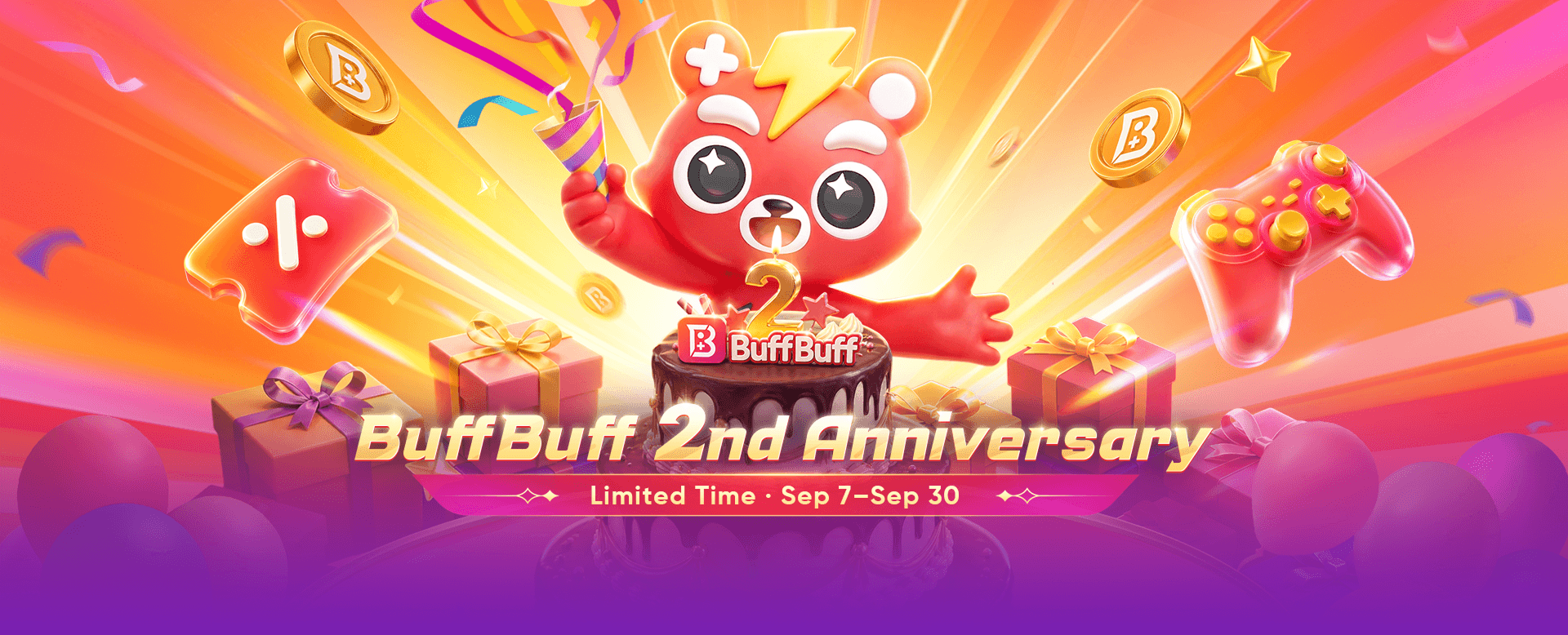 BuffBuff 2nd Anniversary celebration banner