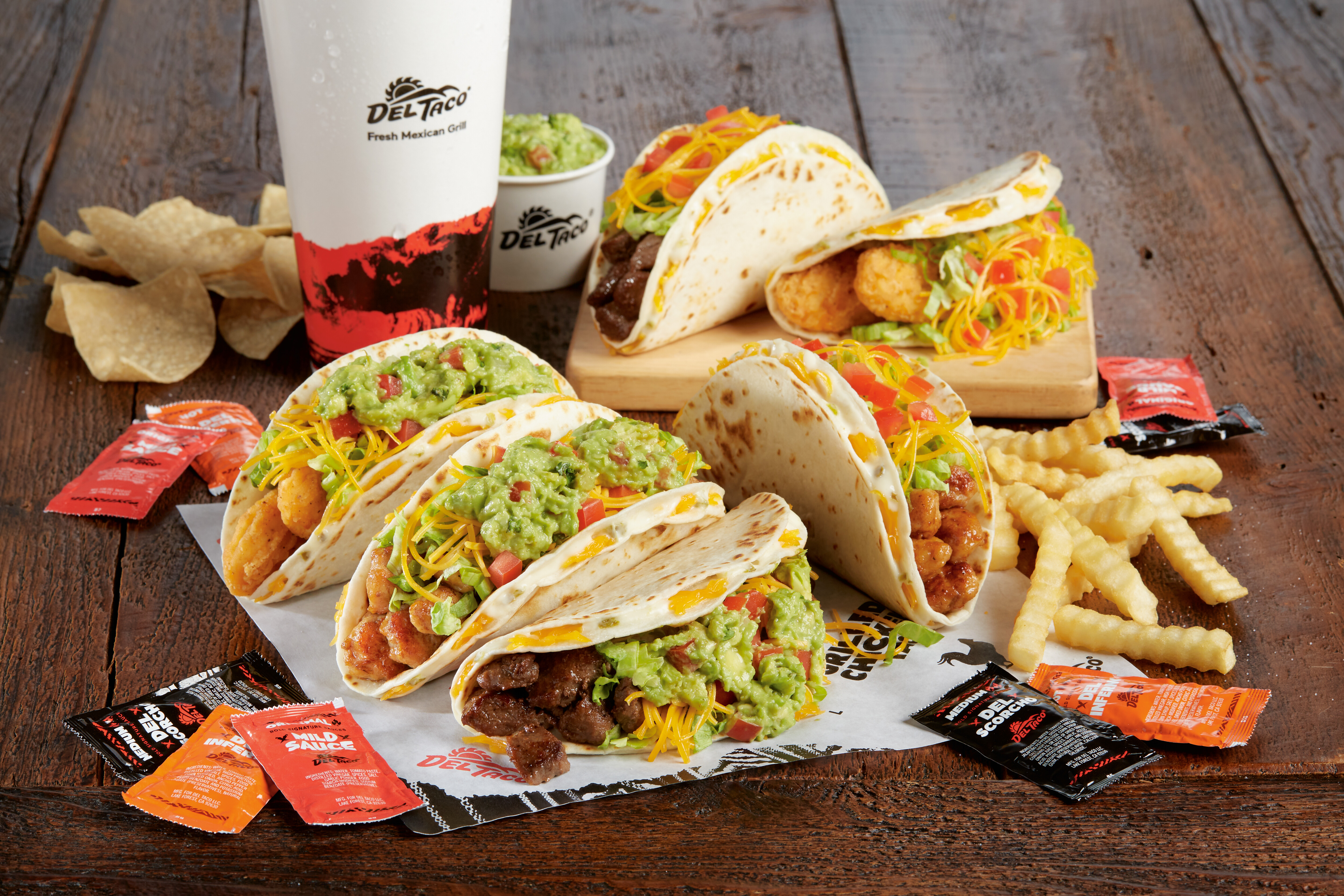 Del Taco Stuffed Quesadilla Tacos