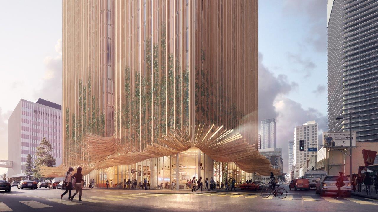 Crown Group's proposed condominium and hotel tower in Downtown LA