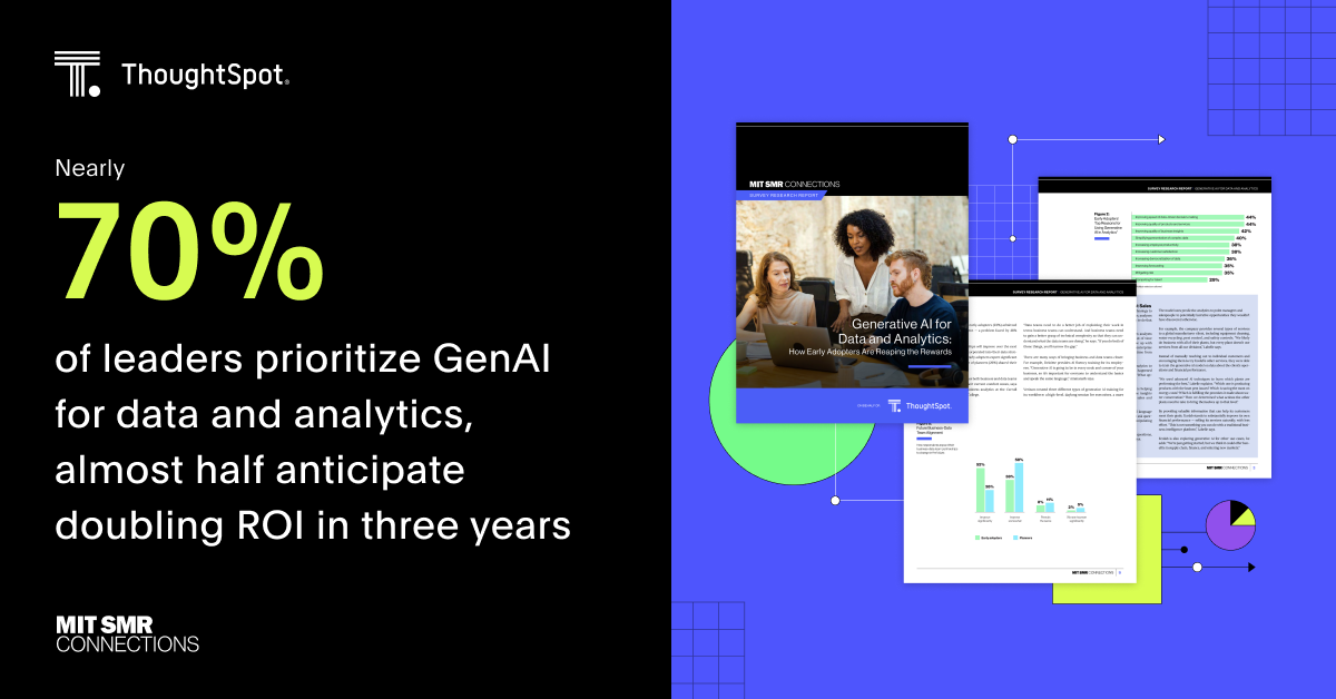 Nearly 70% of leaders prioritize GenAI for data and analytics, almost half anticipate doubling ROI in three years