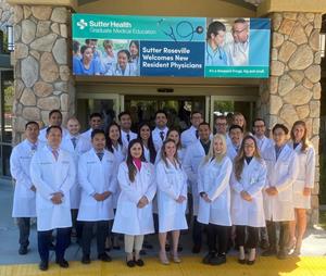 Twenty-three physicians began their internal medicine or surgical residencies in June 2022 at Sutter Roseville Medical Center in Roseville, Calif. They were the first physicians at the newest California teaching hospital.