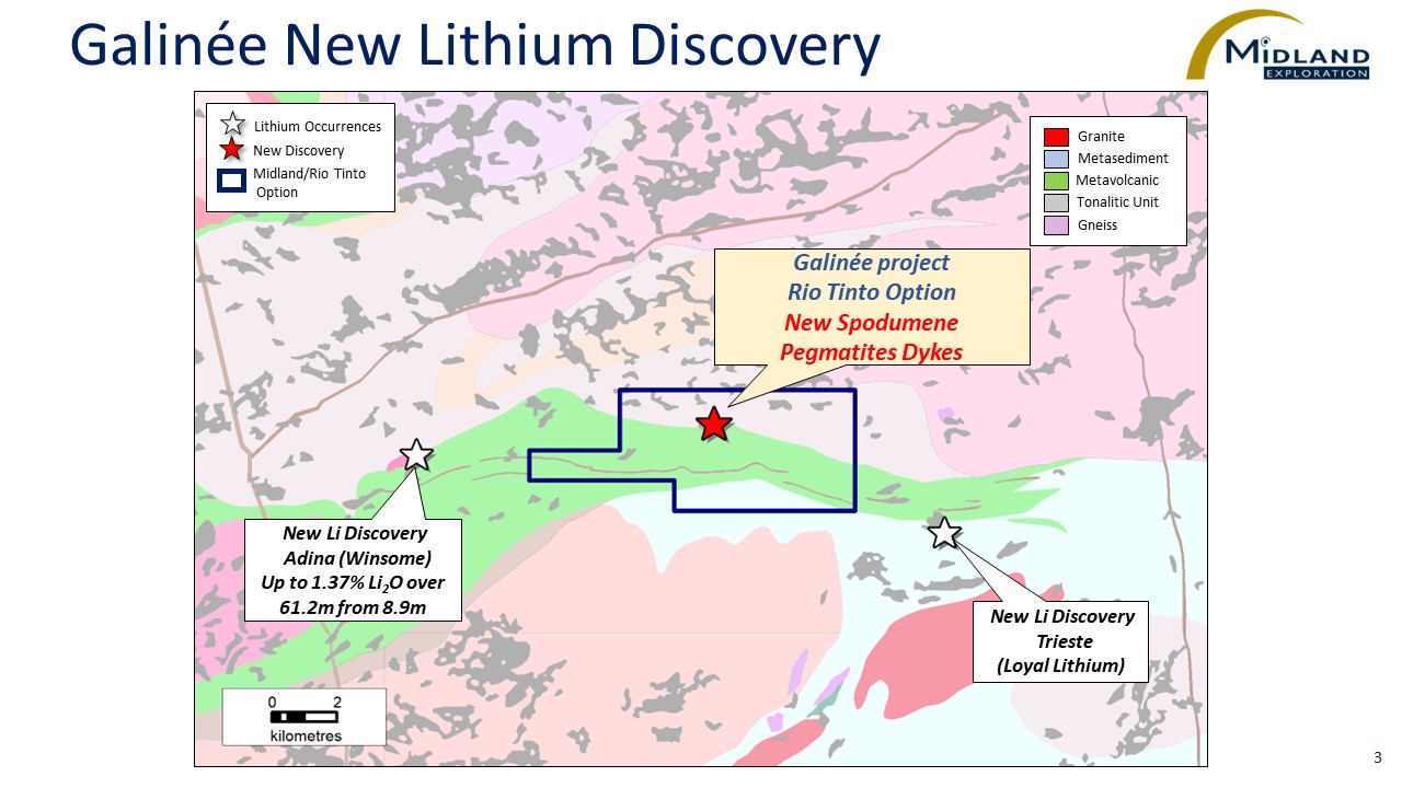 Figure 3 Galinée New Lithium Discovery