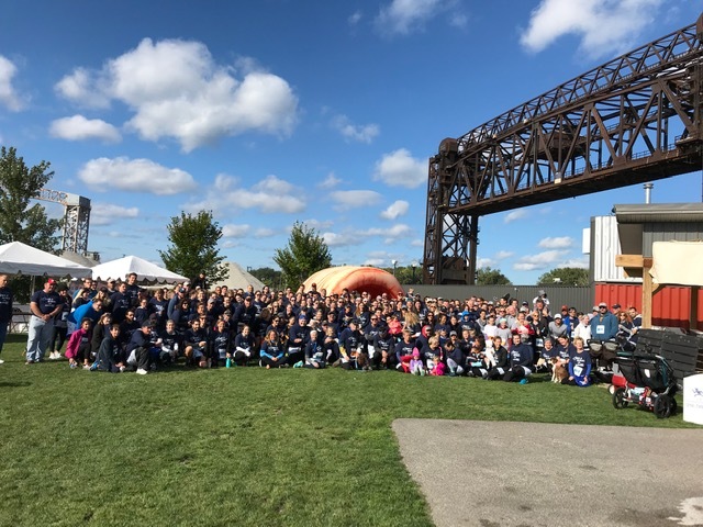 With 302 members, the Cleveland Undy RunWalk's largest team in 2018: Darcy and the Polyps. 
