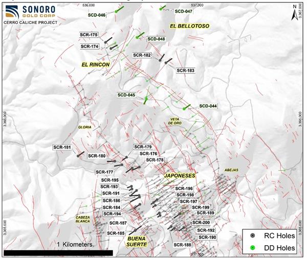 Map 1 of the Cerro Caliche Project