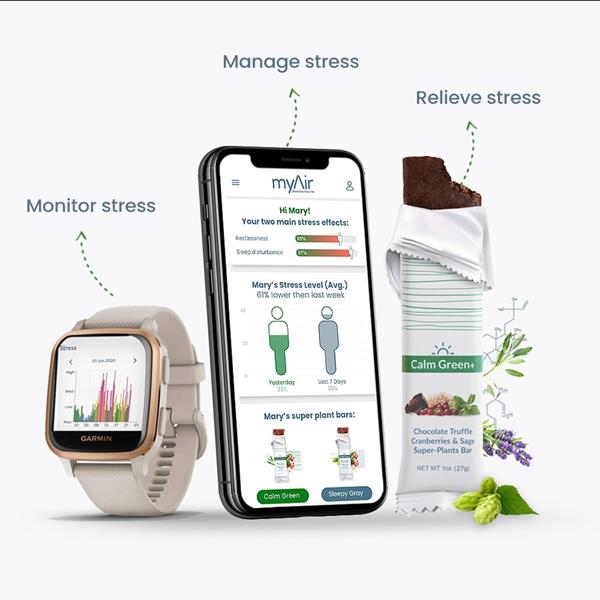 smartwatch, phone and nutrition food bar 