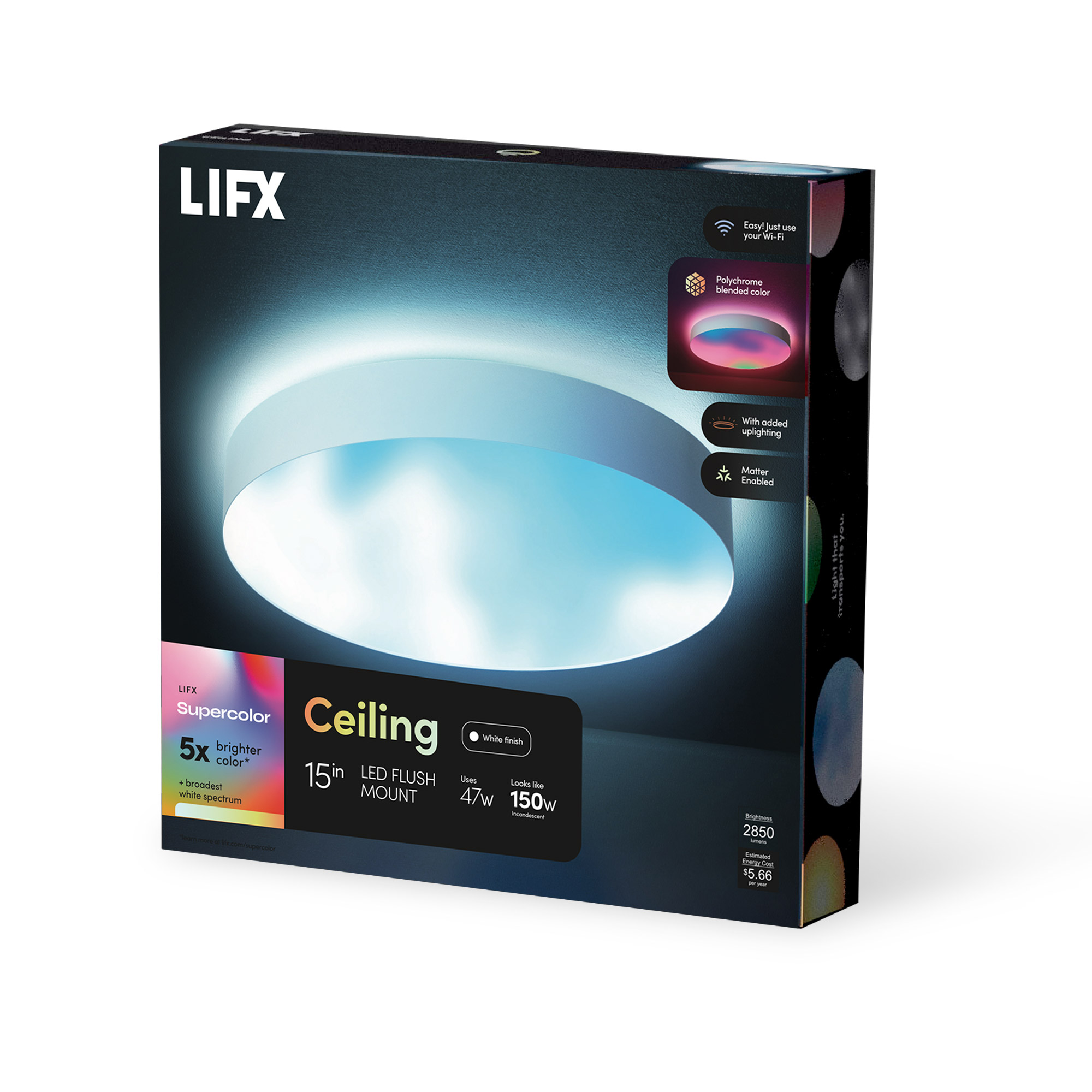 LIFX Multi-Color Smart Wi-Fi Dimmable Ceiling Light