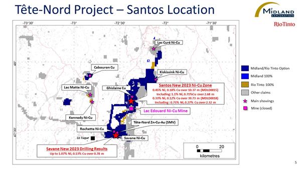 Figure 5 Tête-Nord Project-Santos Location