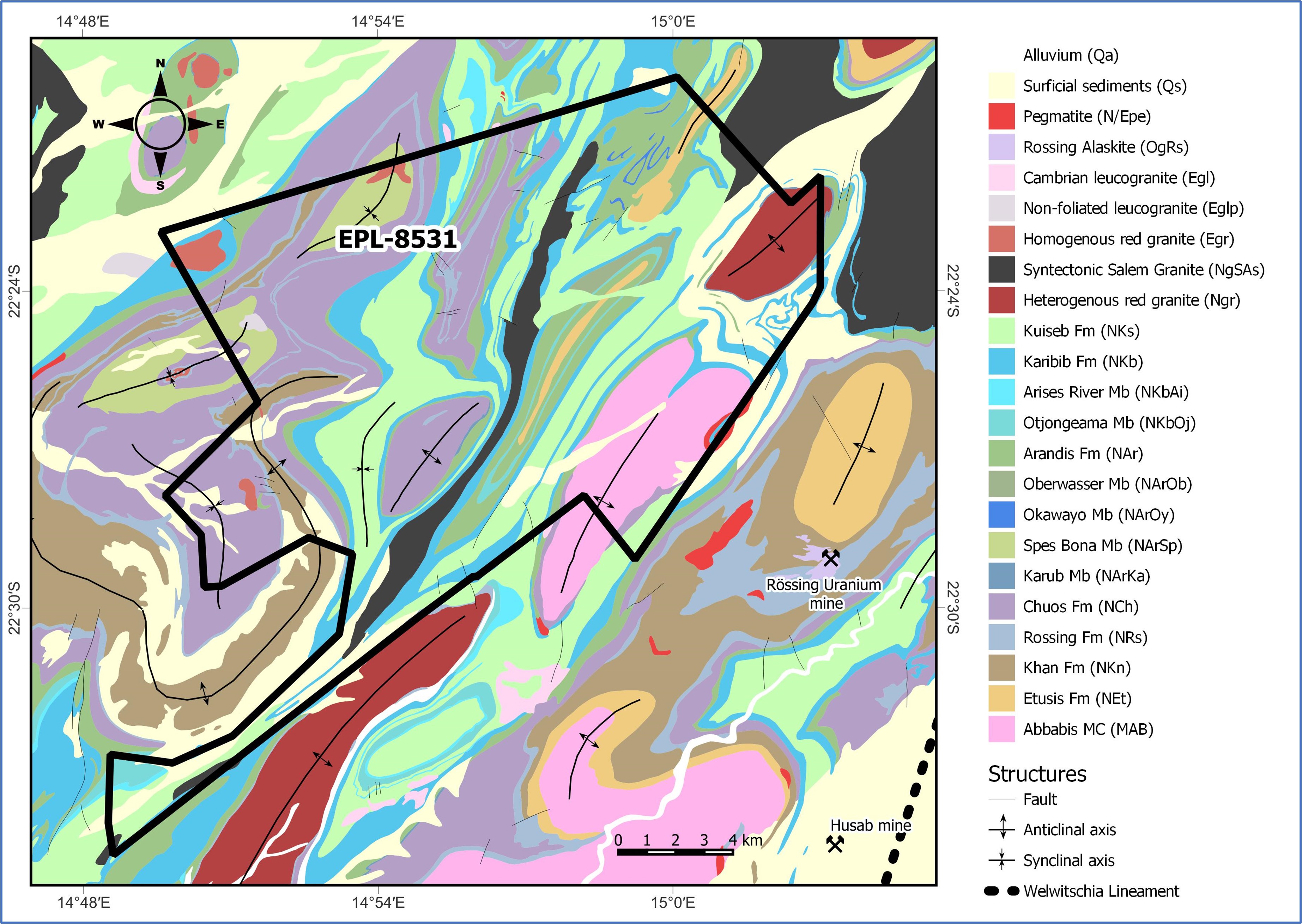 Geological and structural settings of EPL-8531.