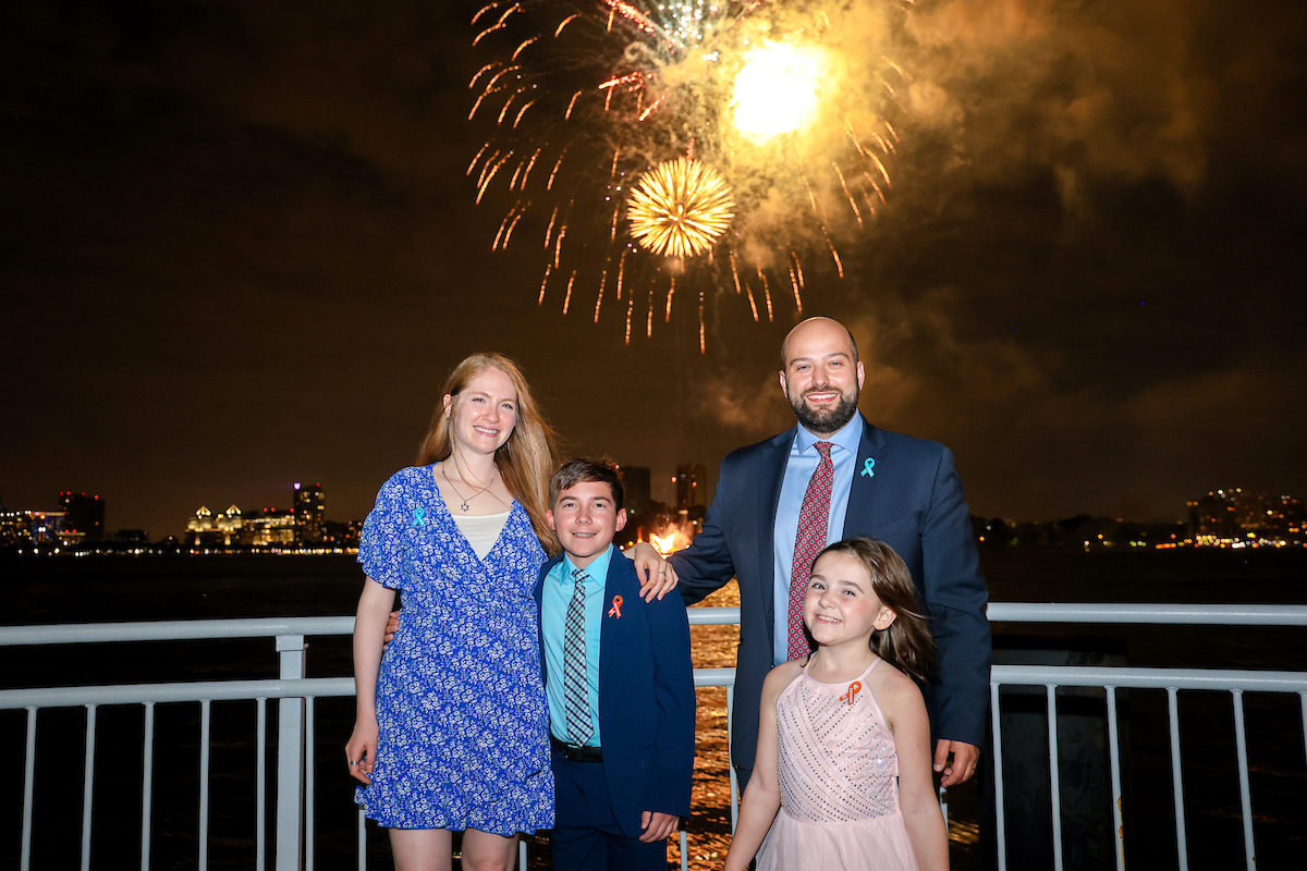 Leukemia survivor Zach Yudin, 12, was introduced to his marrow donor Rina Davidson, and marrow donor Alex Davidson met his transplant recipient, 9-year-old Addaline Dolson, at the annual Gift of Life One Huge Night NYC Gala held at The Lighthouse at Chelsea Piers on June 5, 2024.