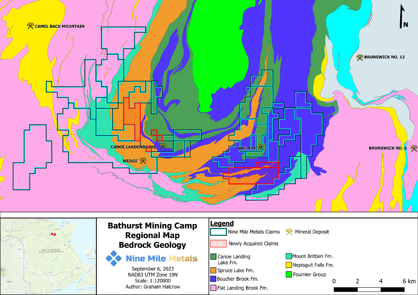 Bathhurst Mining Camp Regional Map Bedrock Geology