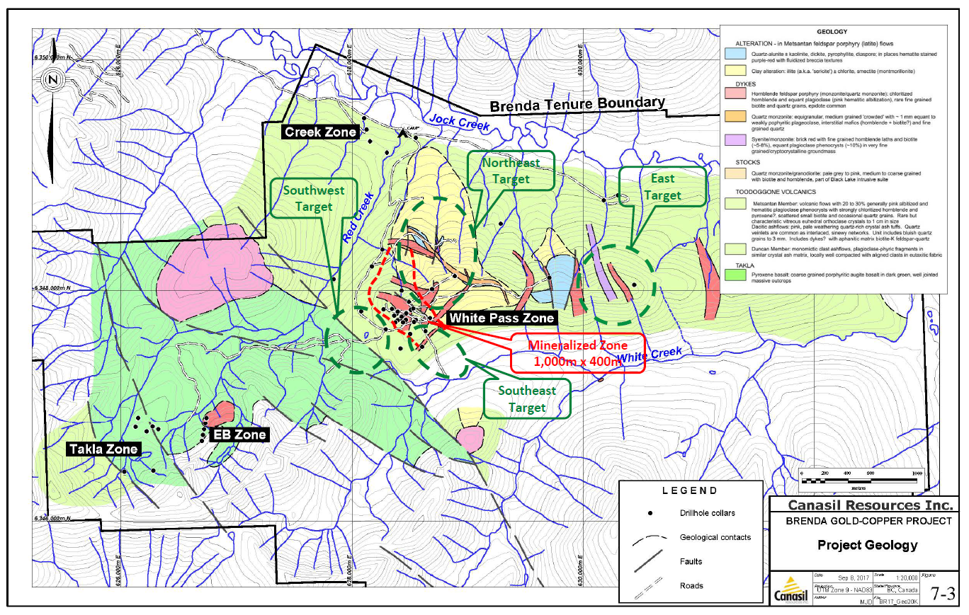 Canasil Brenda Gold-Copper Project, Kemess-Toodoggone District, BC, Canada – Feb. 10, 2021