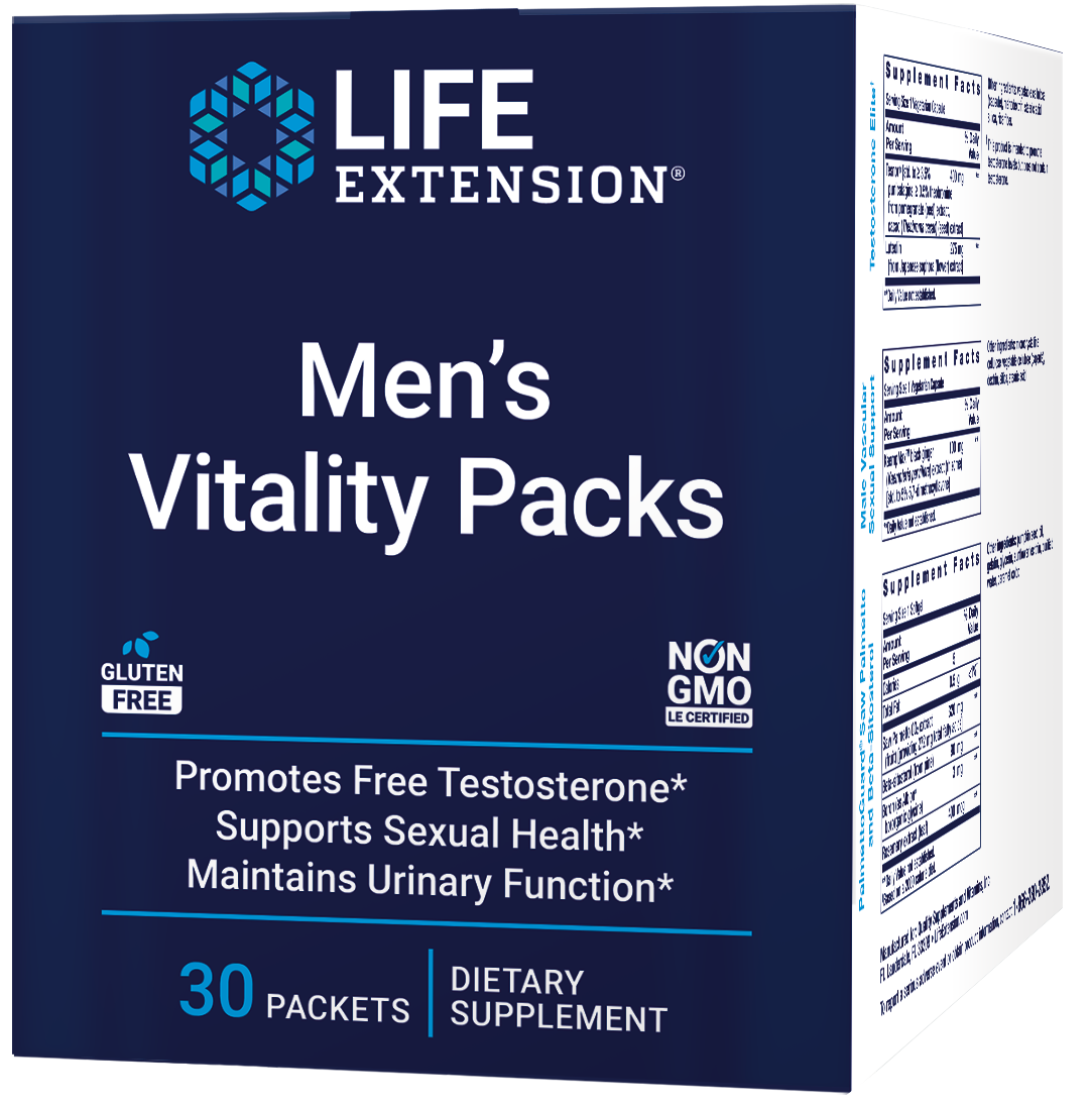 Life Extension Survey Reveals Top 3 Health Goals of Men