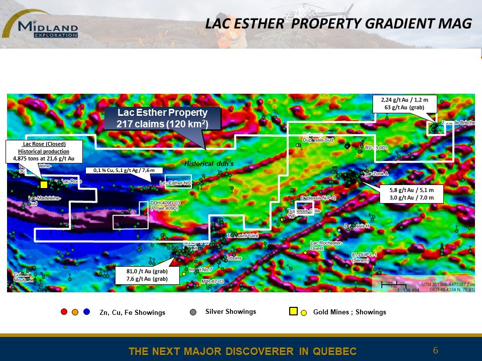 Figure 6 Lac Esther Mag gradient