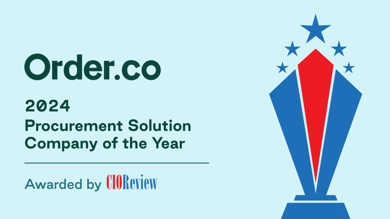 Order.co named procurement solution company of the year by CIOReview graphic