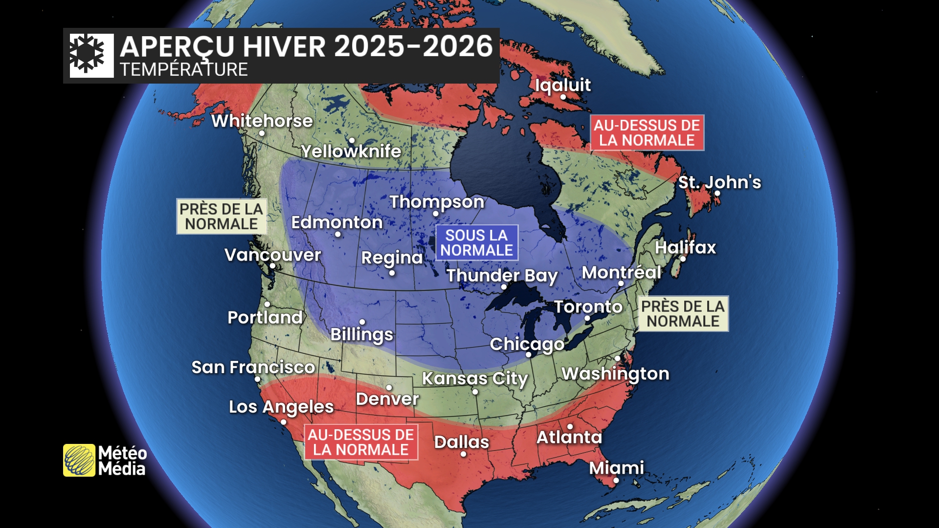 Aperçu hiver — Températures