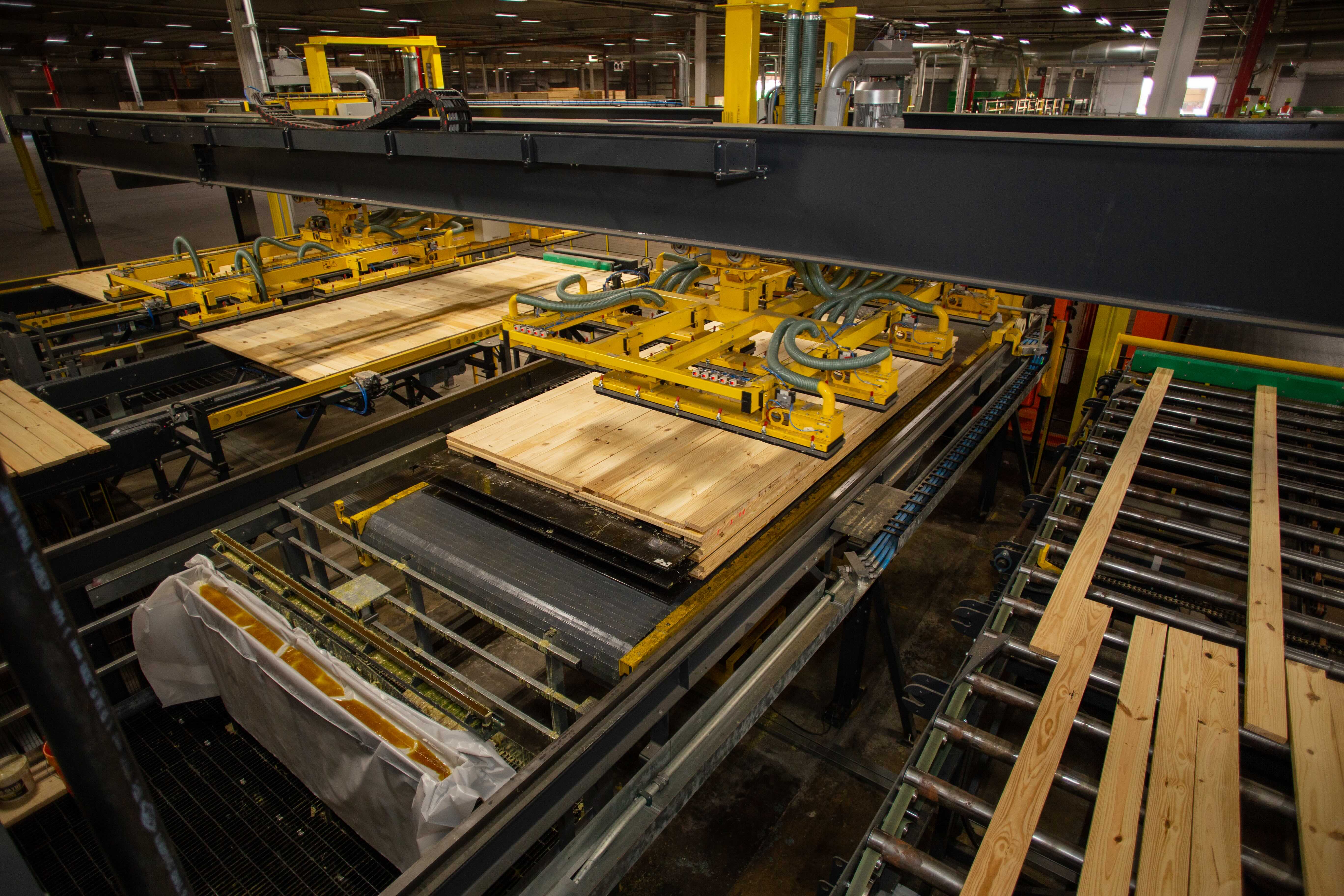 An overhead shot of the manufacturing process at Sterling Solutions