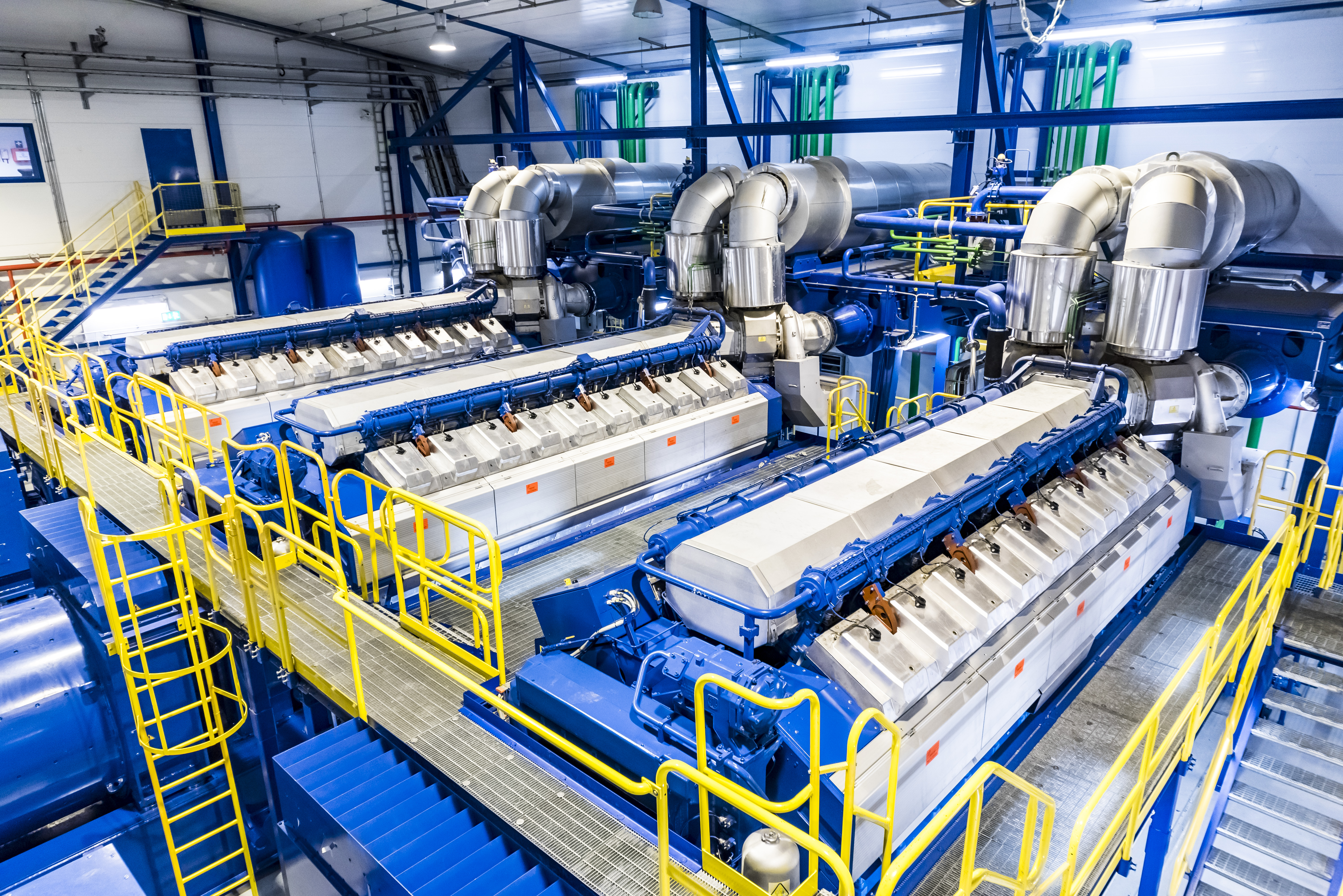 Wärtsilä 34SG engines inside a power plant. © Wärtsilä