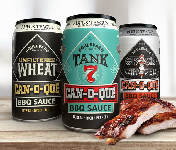 Kansas City in a can. Rufus Teague and Boulevard Brewing combine to create three unique BBQ sauces based on iconic craft beers.