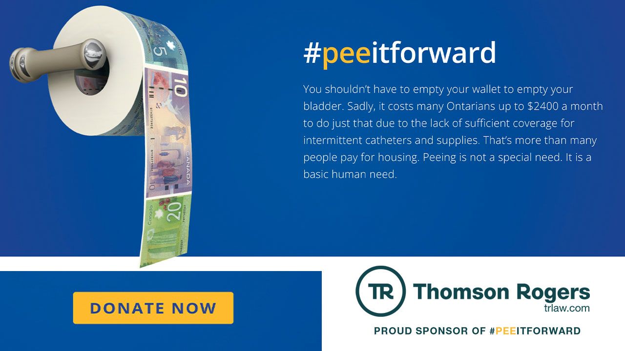 TR Law Proudly Supports Spinal Cord Injury Ontario’s Pee it Forward Campaign