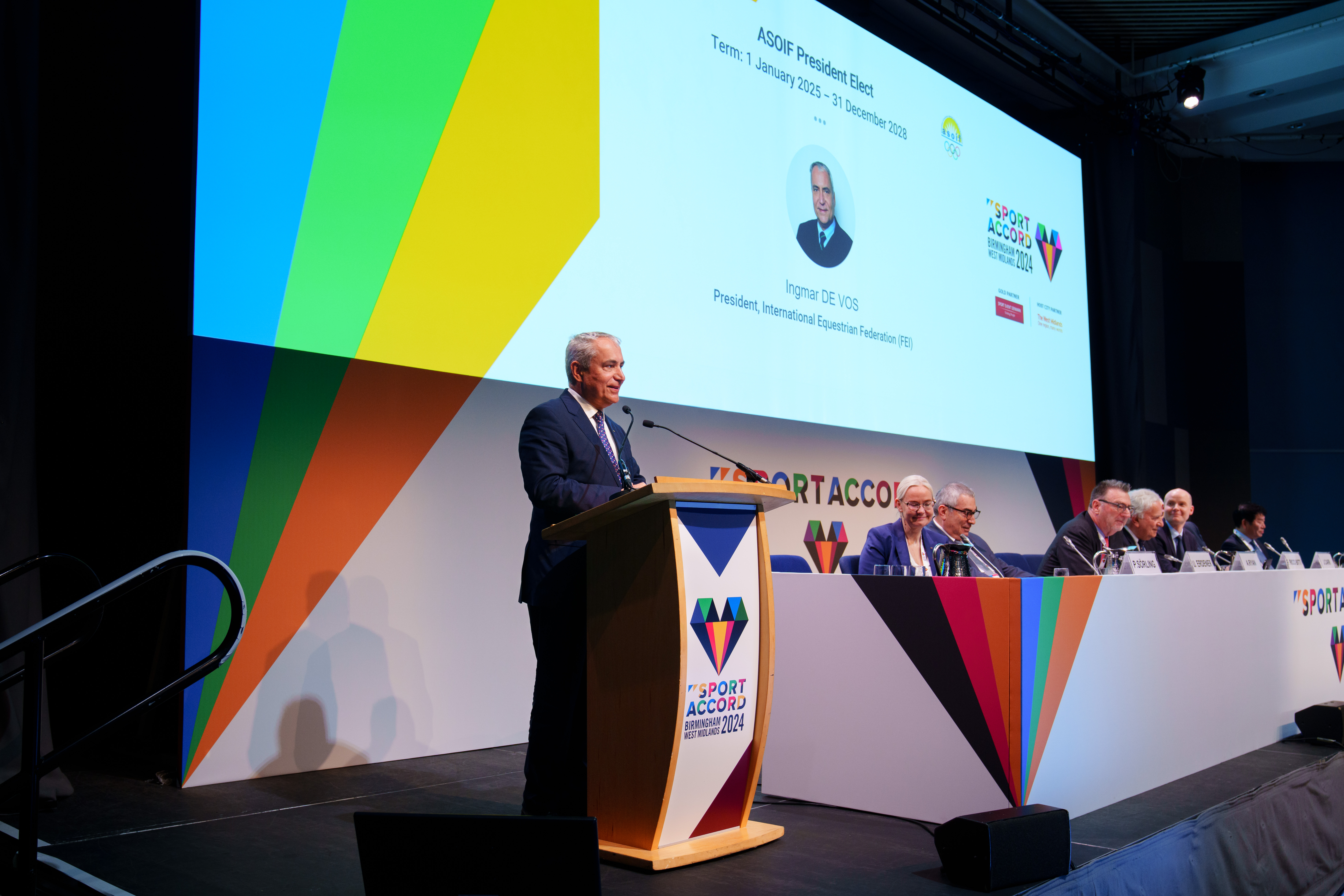 Op 9 april 2024 werd Ingmar De Vos uit België verkozen tot voorzitter van de Association of Summer Olympic International Federations (ASOIF). © ASOIF/Jon Super.