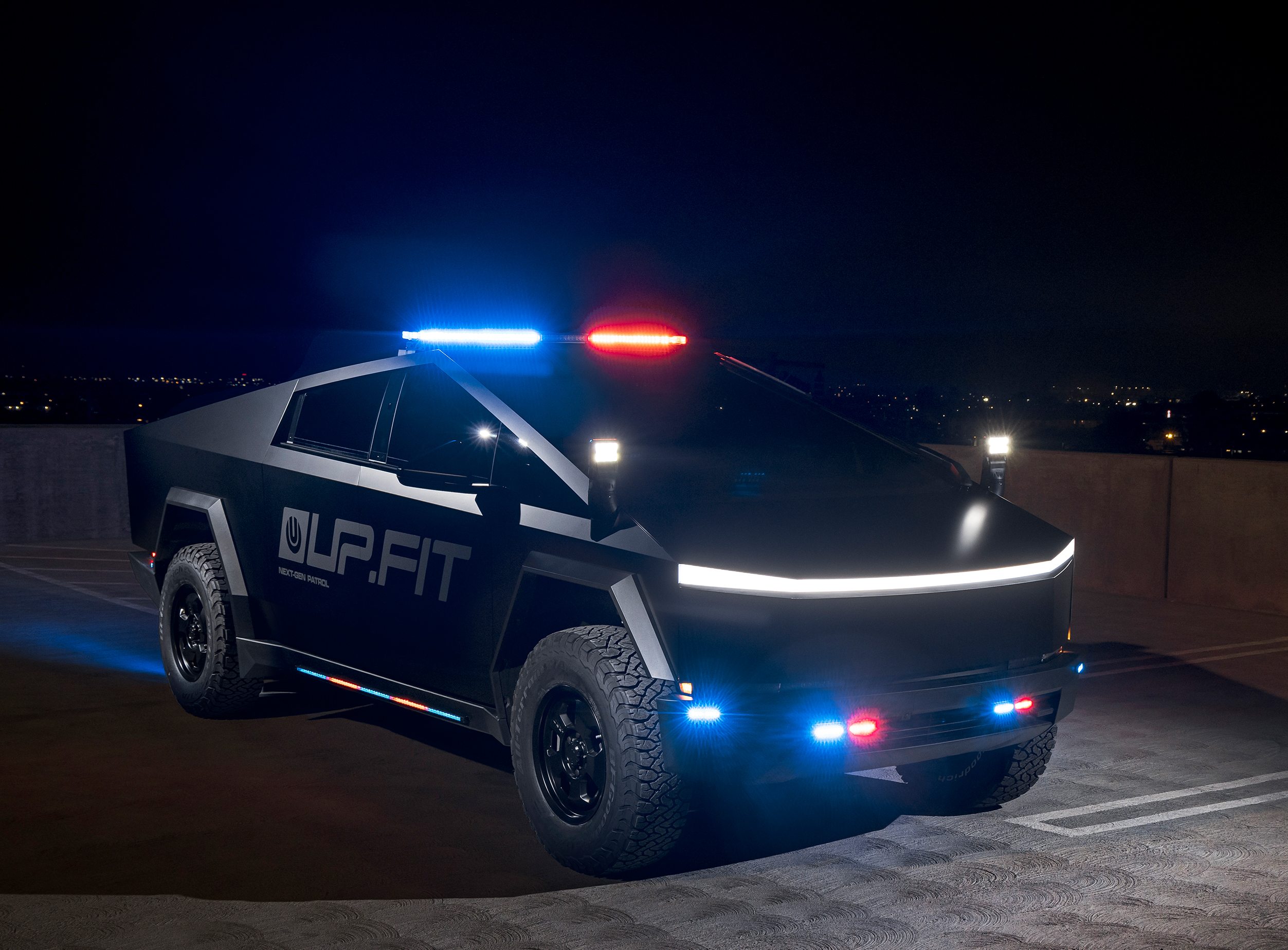 UP.FIT Unplugged Performance Tesla Cybertruck Police car Vehicle 1