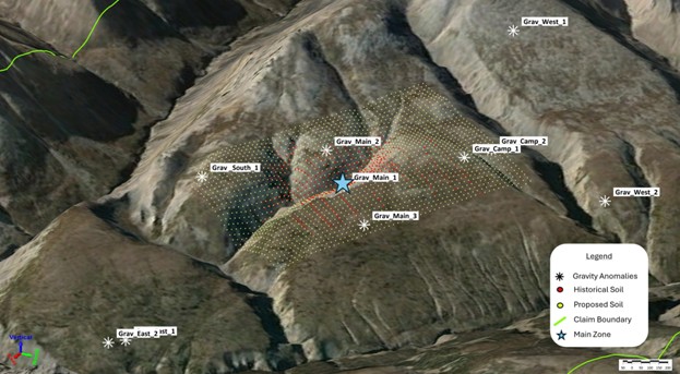 Finalized sampling plan at the Main Showing on the KAP property. 