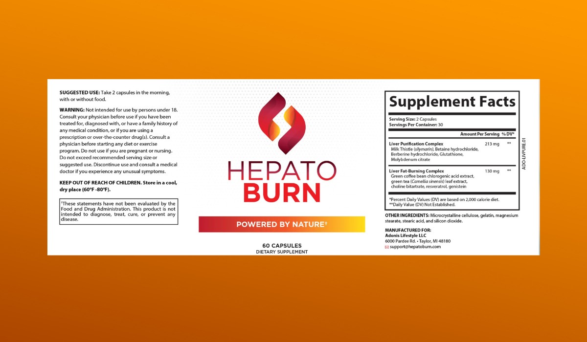 Hepato Burn Supplement Facts