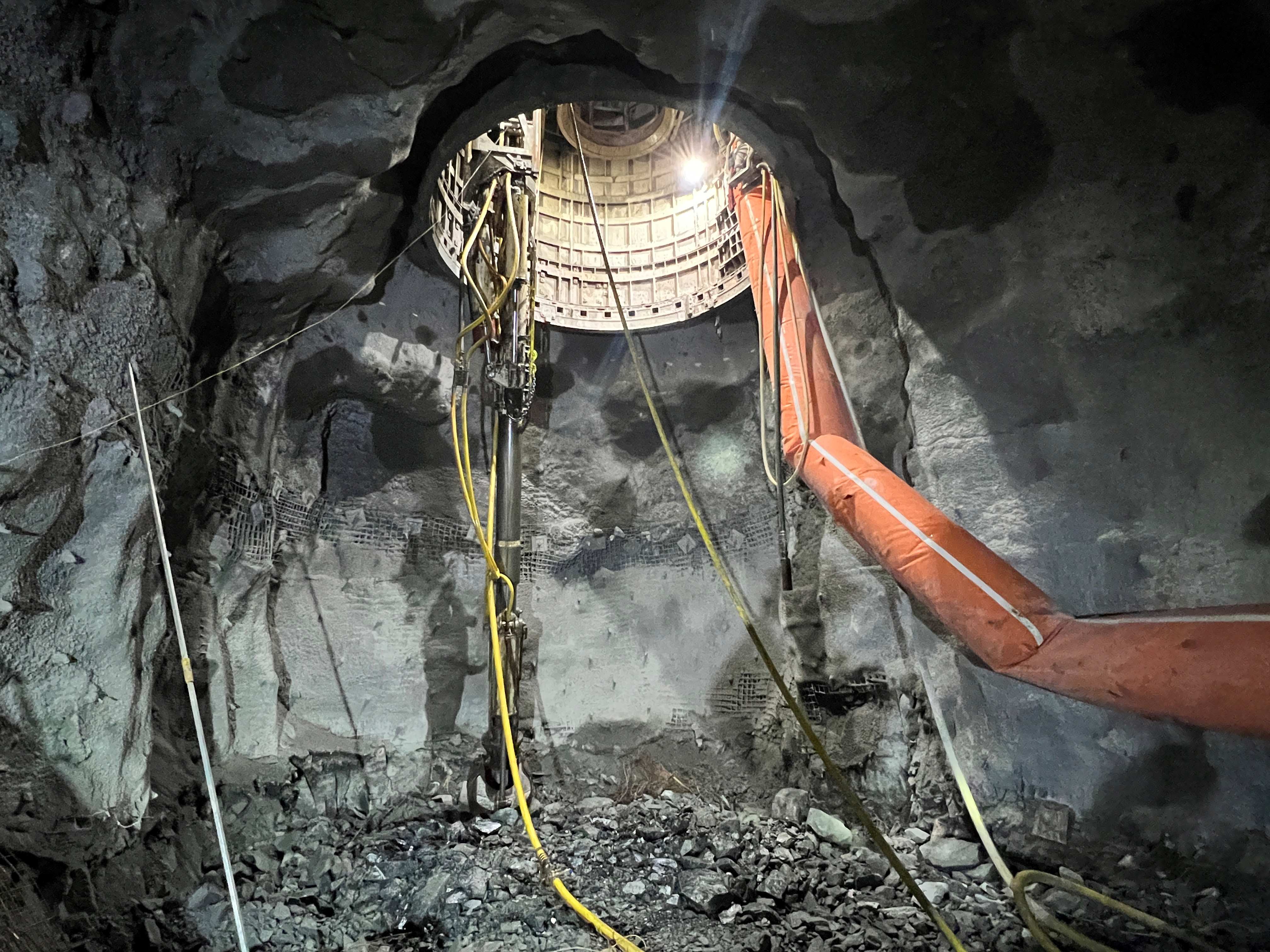 Island Gold 1265L shaft station with galloway (depth of 1,265 m) - July 2025 image