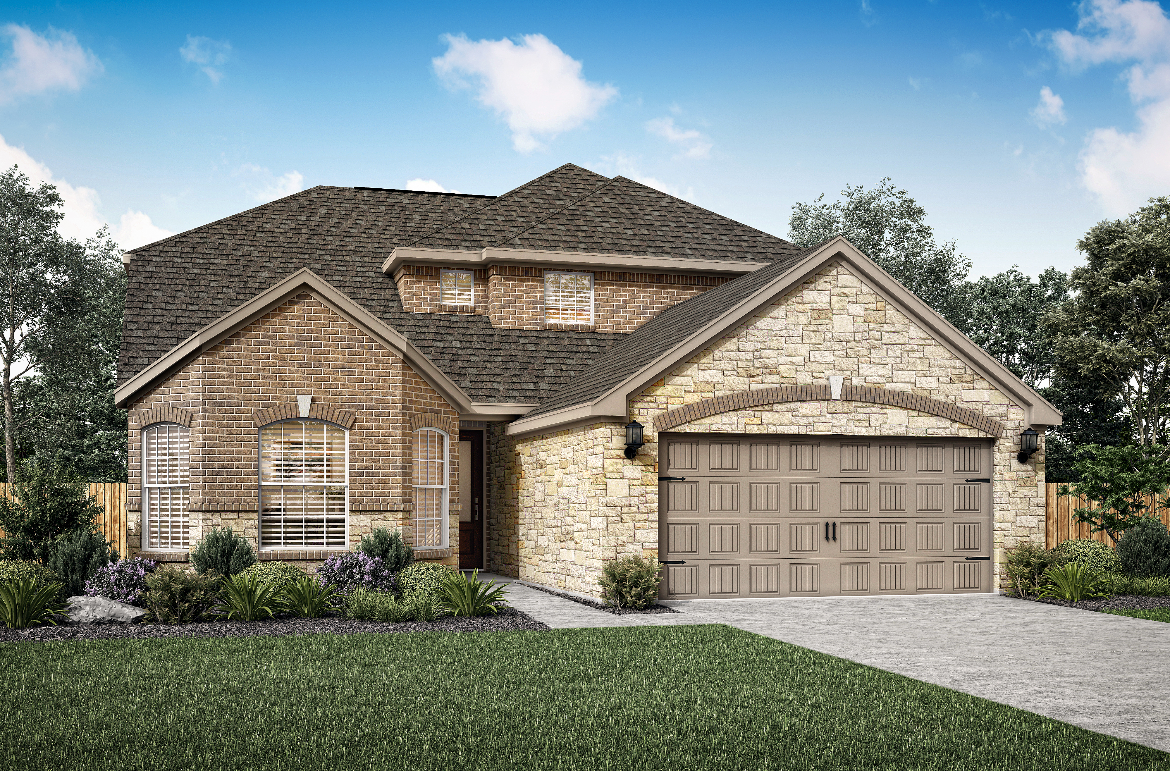 The Huron Plan by LGI Homes at Lago Mar in Texas City features four bedrooms, two-and-a-half bathrooms and a spacious family room.