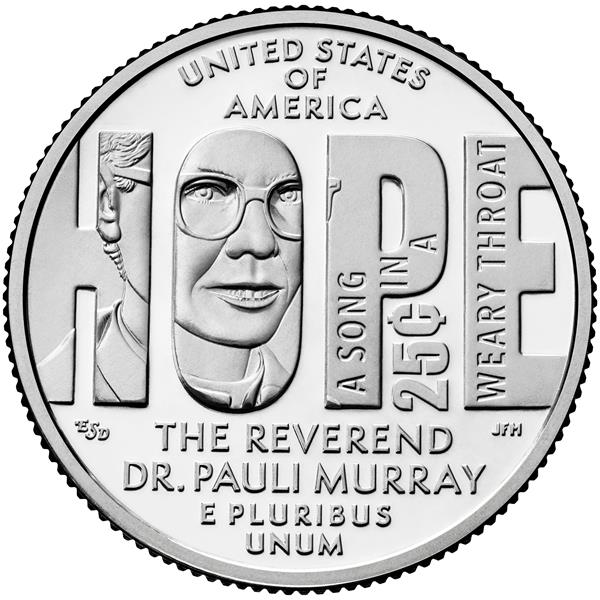 American Women Quarters™ Coin honoring Reverend Dr. Pauli Murray