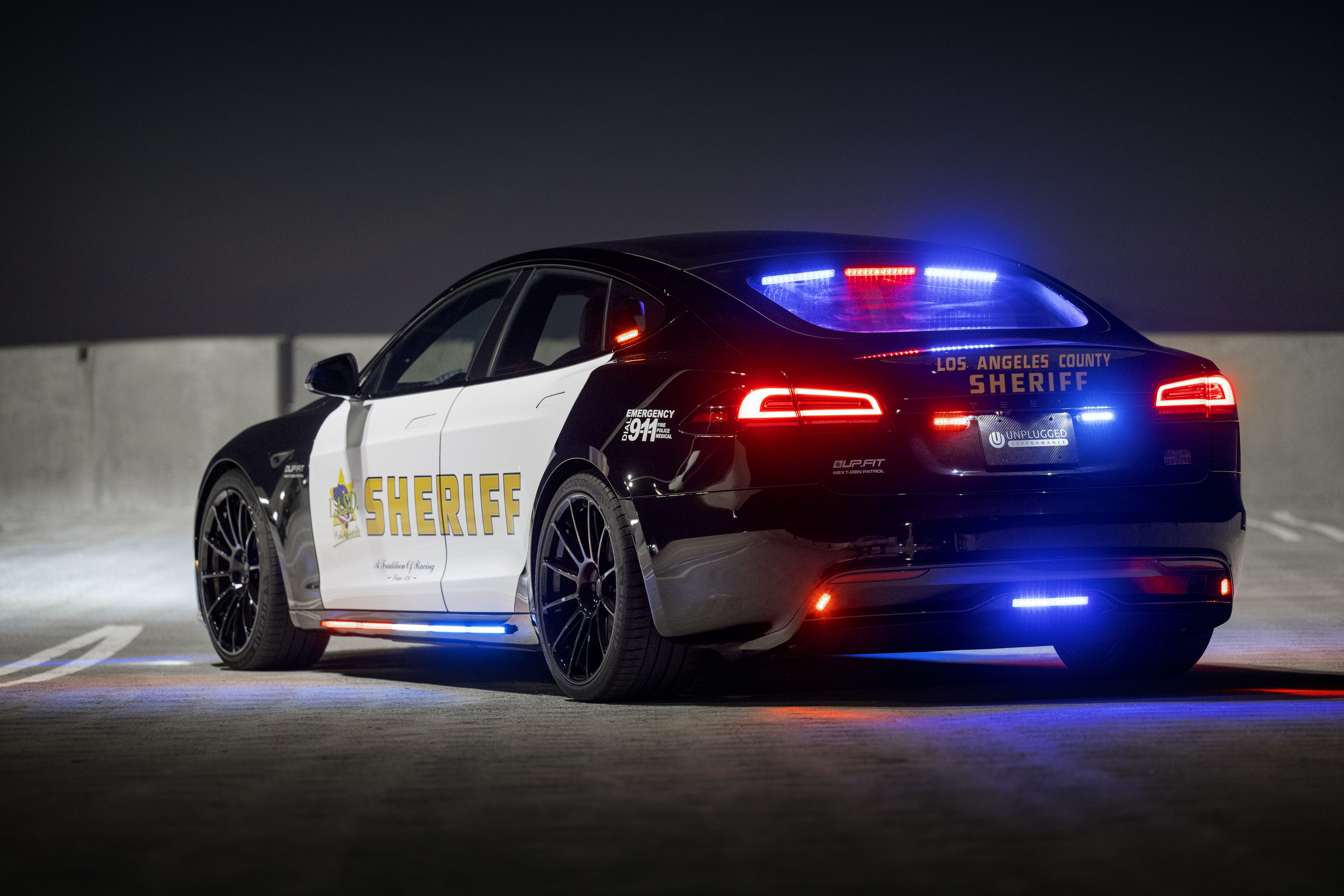 Tesla Model S Plaid Los Angeles Sheriff Dept by UP.Fit Unplugged Performance 3840px Image  (10)