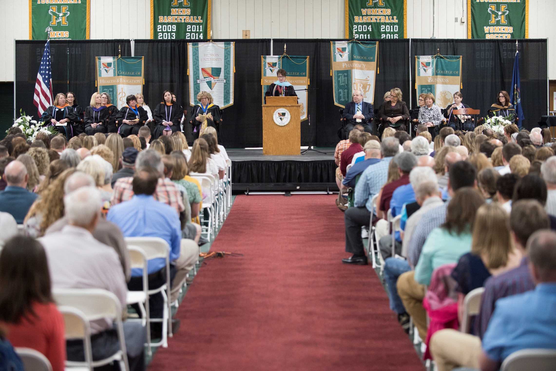 Nursing Pinning Ceremony in Husson Univesity's Newman Gymnasium