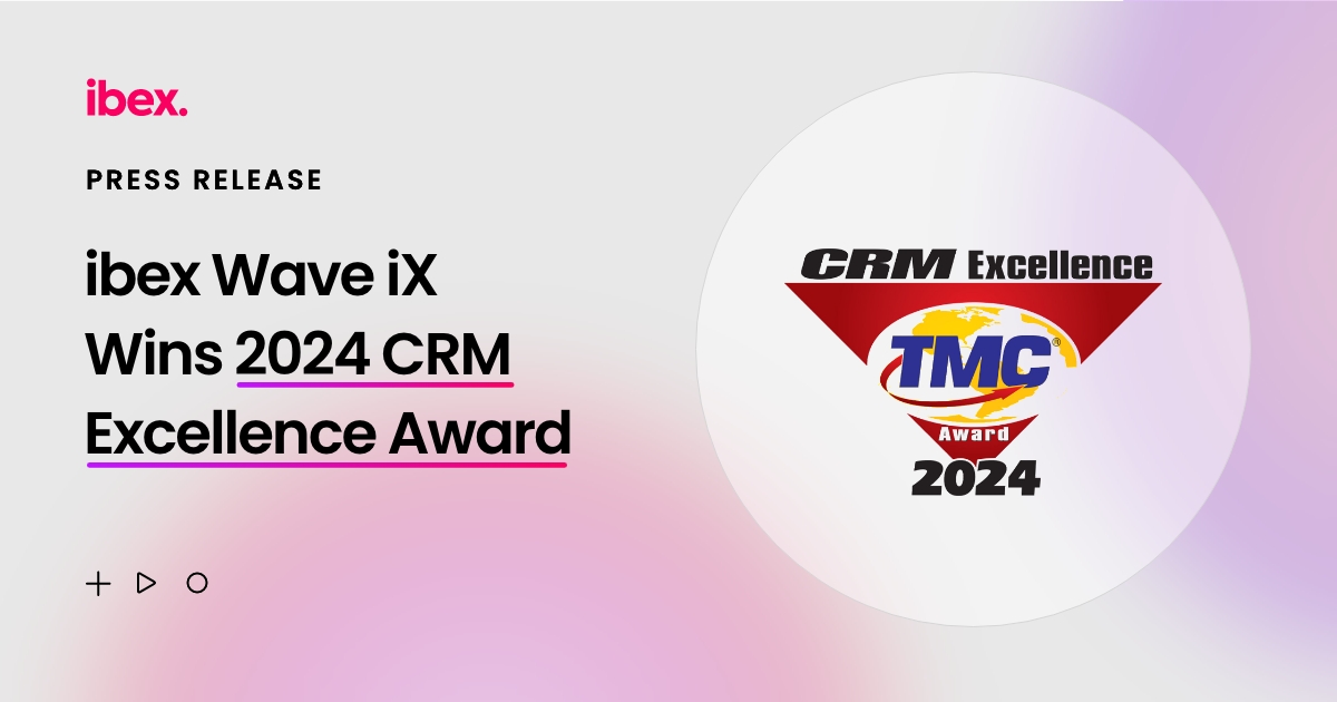 ibex PR graphic - 2024 CRM Award for Wave iX_F