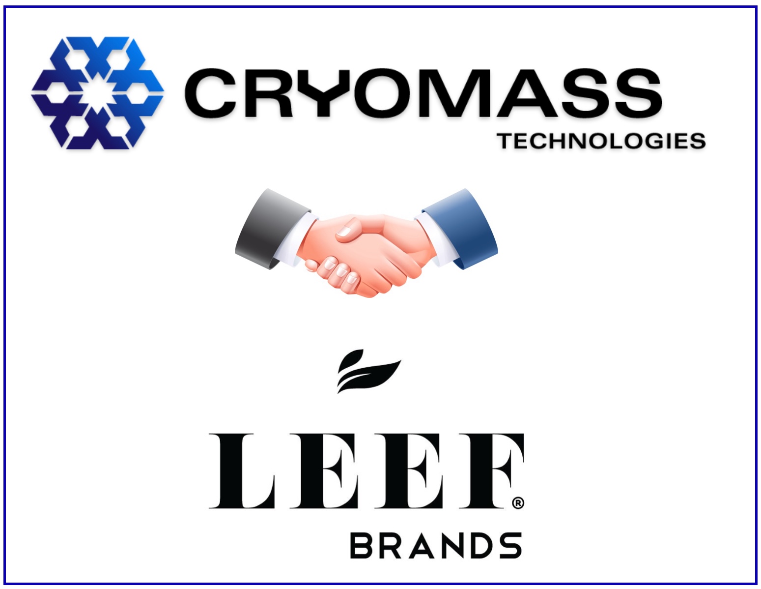 CryoMass Partners with Cannabis Powerhouse LEEF