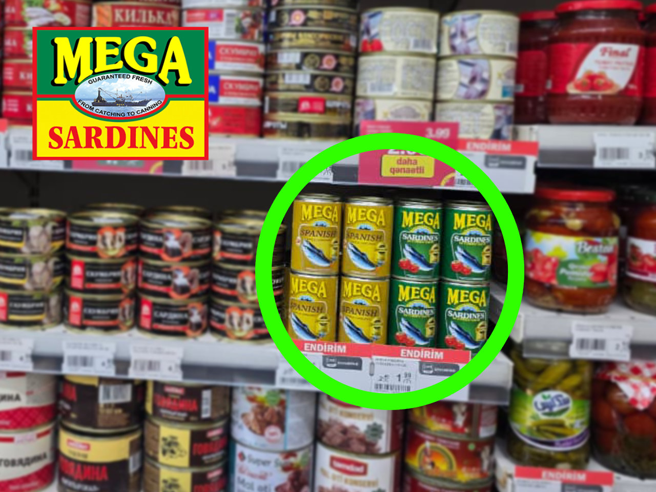 MEGA SARDINES CAN IN OBA STORES, AZERBAIJAN