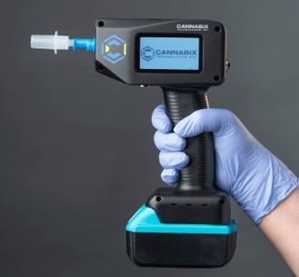 Figure 1. Cannabix Marijuana Breath Test hardware including Breath Collection Unit (BCU) and Breath Cartridge (BC) technologies