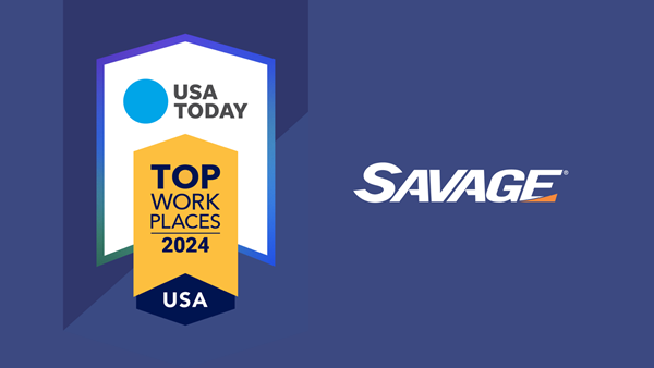 2024 Top Workplaces USA and Savage graphic