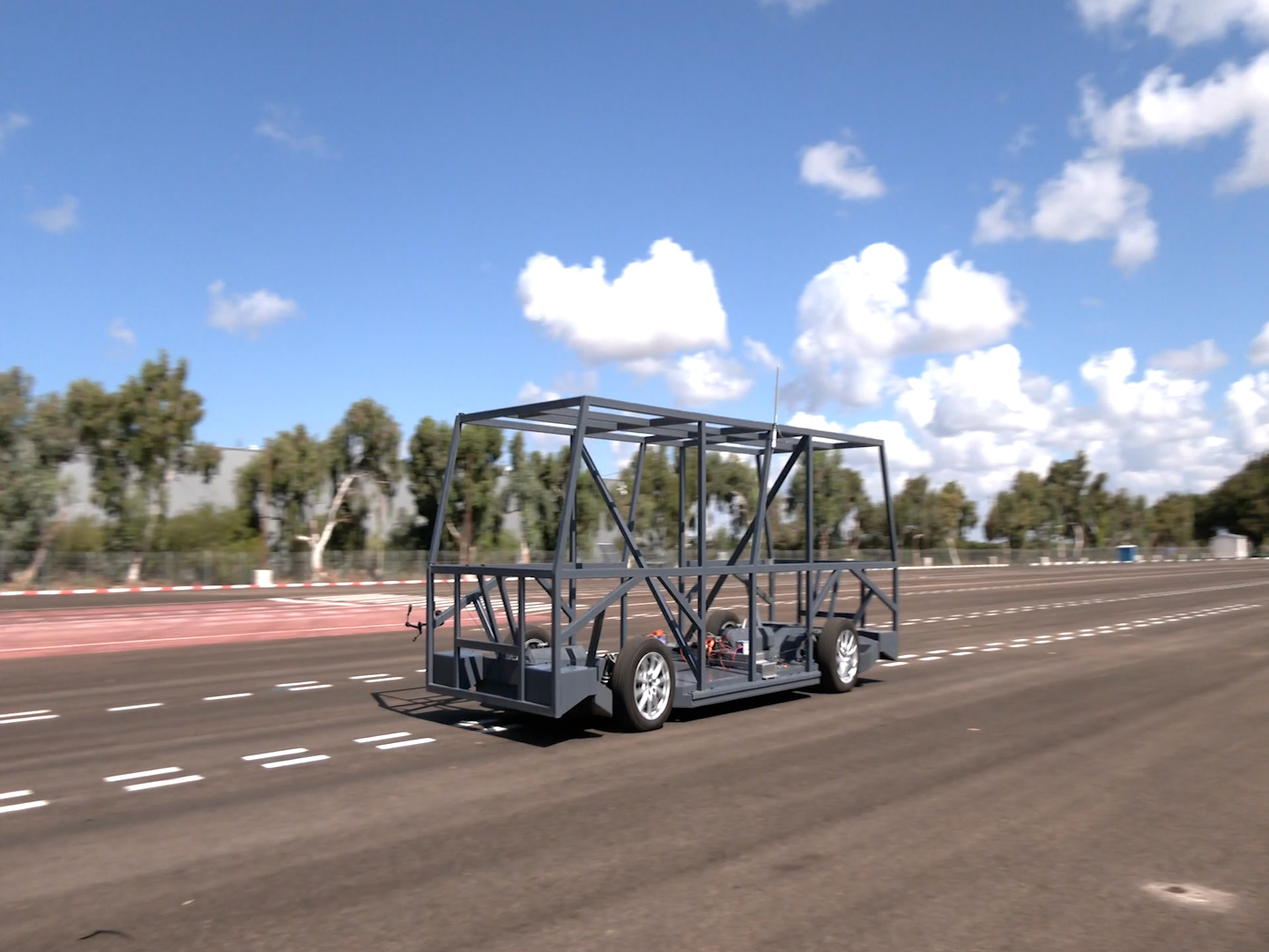 REE platform and frame that will be used to secure hardware such as lidars and sensors during completion of first phase of validation tests of REEcornerTM and control technology for Navya’s next-generation autonomous vehicles.