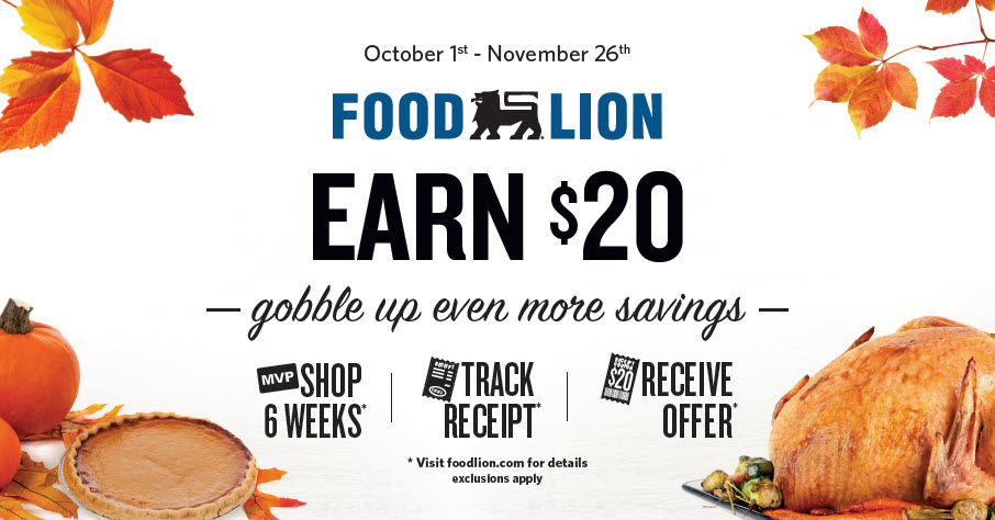 Food Lion Customers Can Earn an Extra $20 in Savings this
