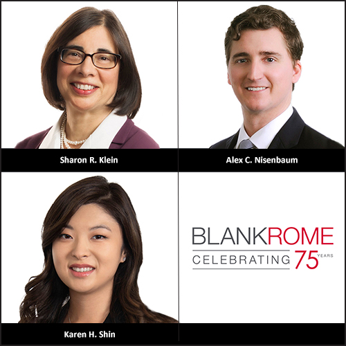 Sharon R. Klein, Alex C. Nisenbaum, Karen H. Shin,  Privacy, Security & Data Protection Practice, Blank Rome LLP