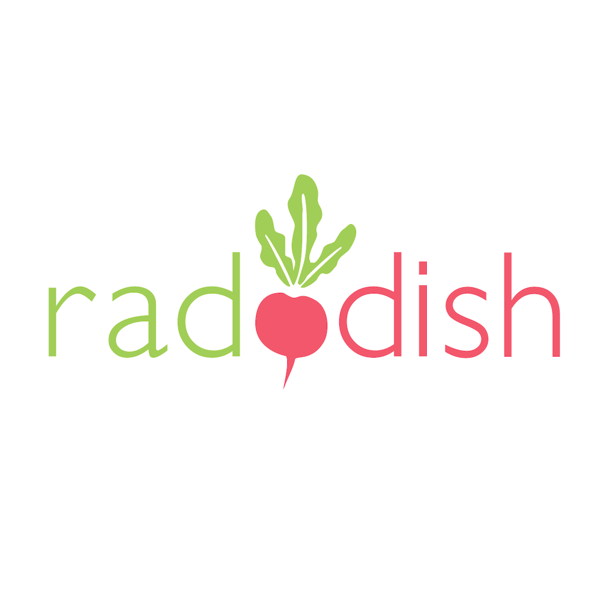 Raddish Kids logo with stylized radish icon and colorful text design