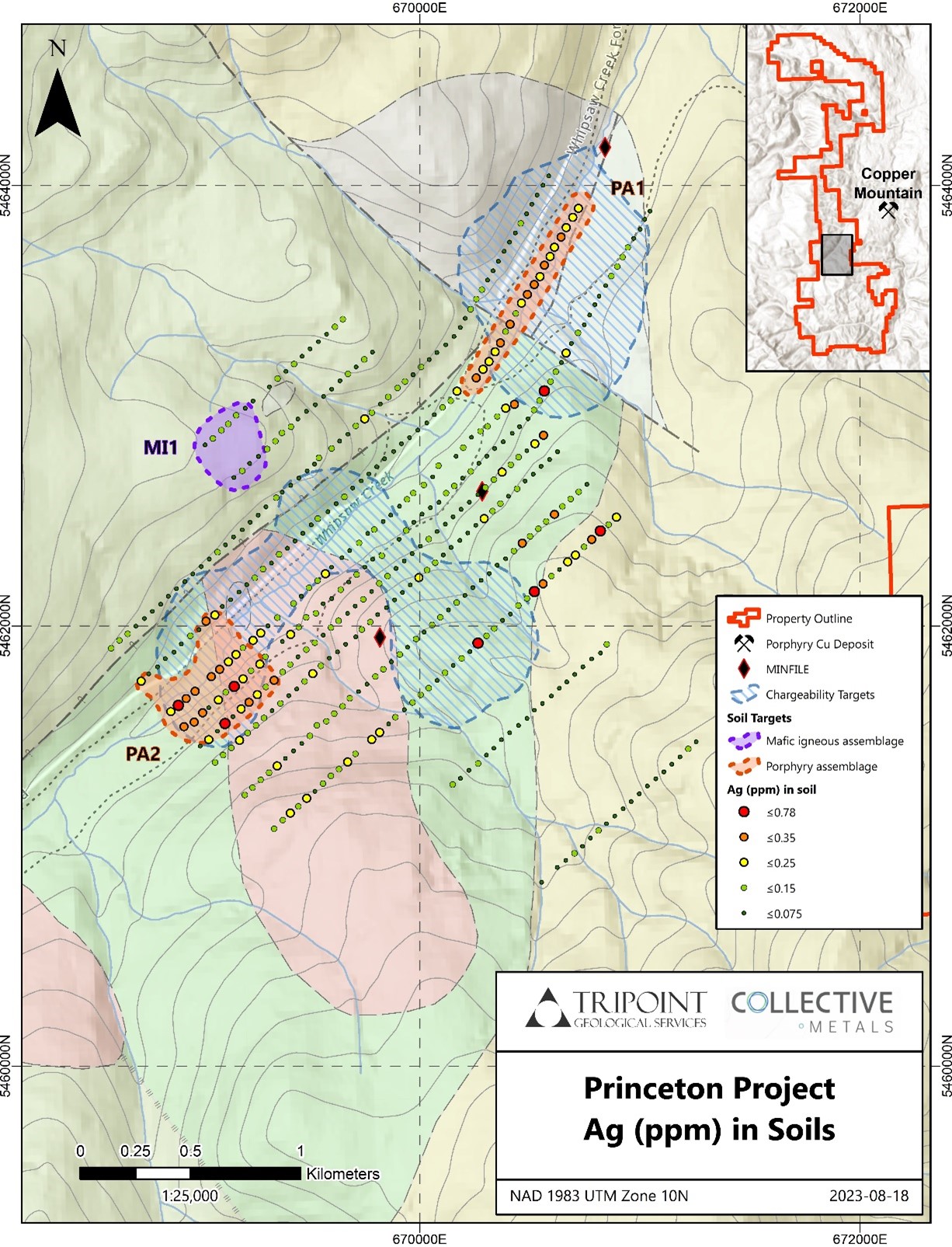 Princeton Project: Trojan – Condor Corridor showing Silver results