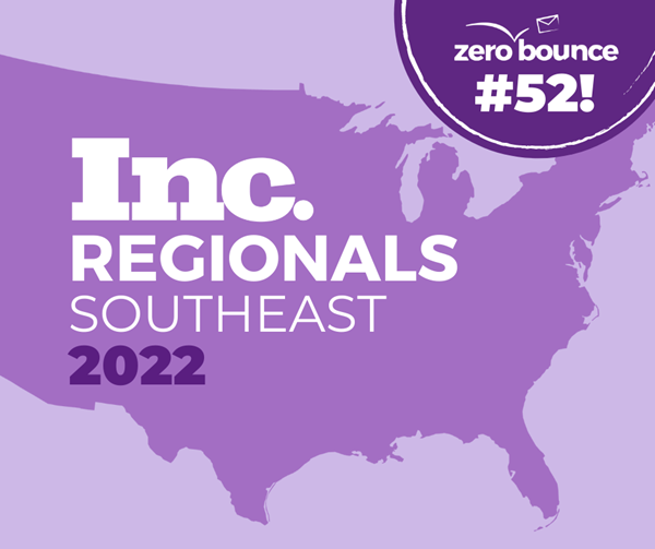 ZeroBounce on the Inc. 5000 Regionals Southeast list