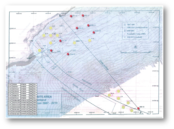 Figure 2 Drilling program target, the Tanbreez Project, Greenland