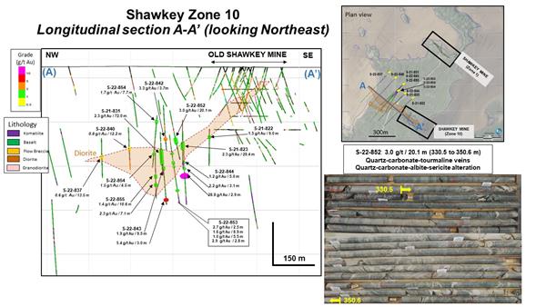 May23Figure 2 - Longitudinal Section of Shawkey Zone